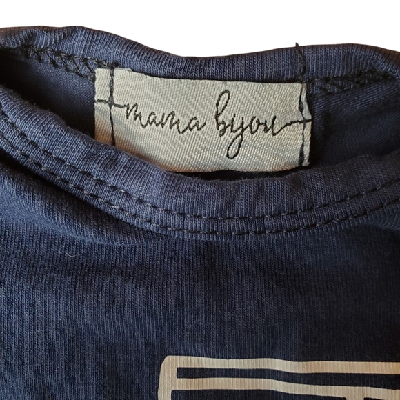 Blue and White "Little Brother" Onesie. Newborn - Picture 2 of 7